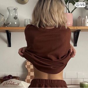 MATE the Label Chocolate Brown Sweatshirt